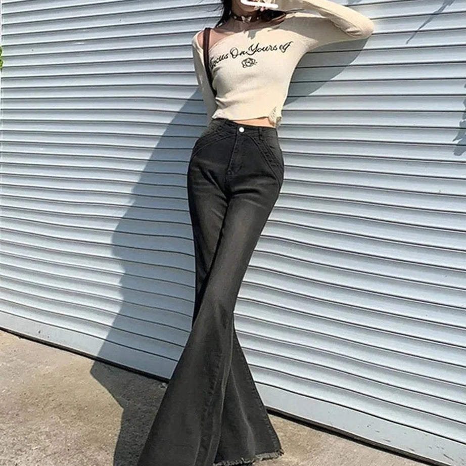 Y2k Retro Bell Bottom Jeans