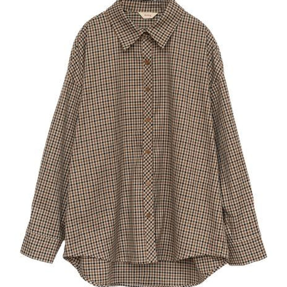 Y2k Retro Brown Plaid Shirt