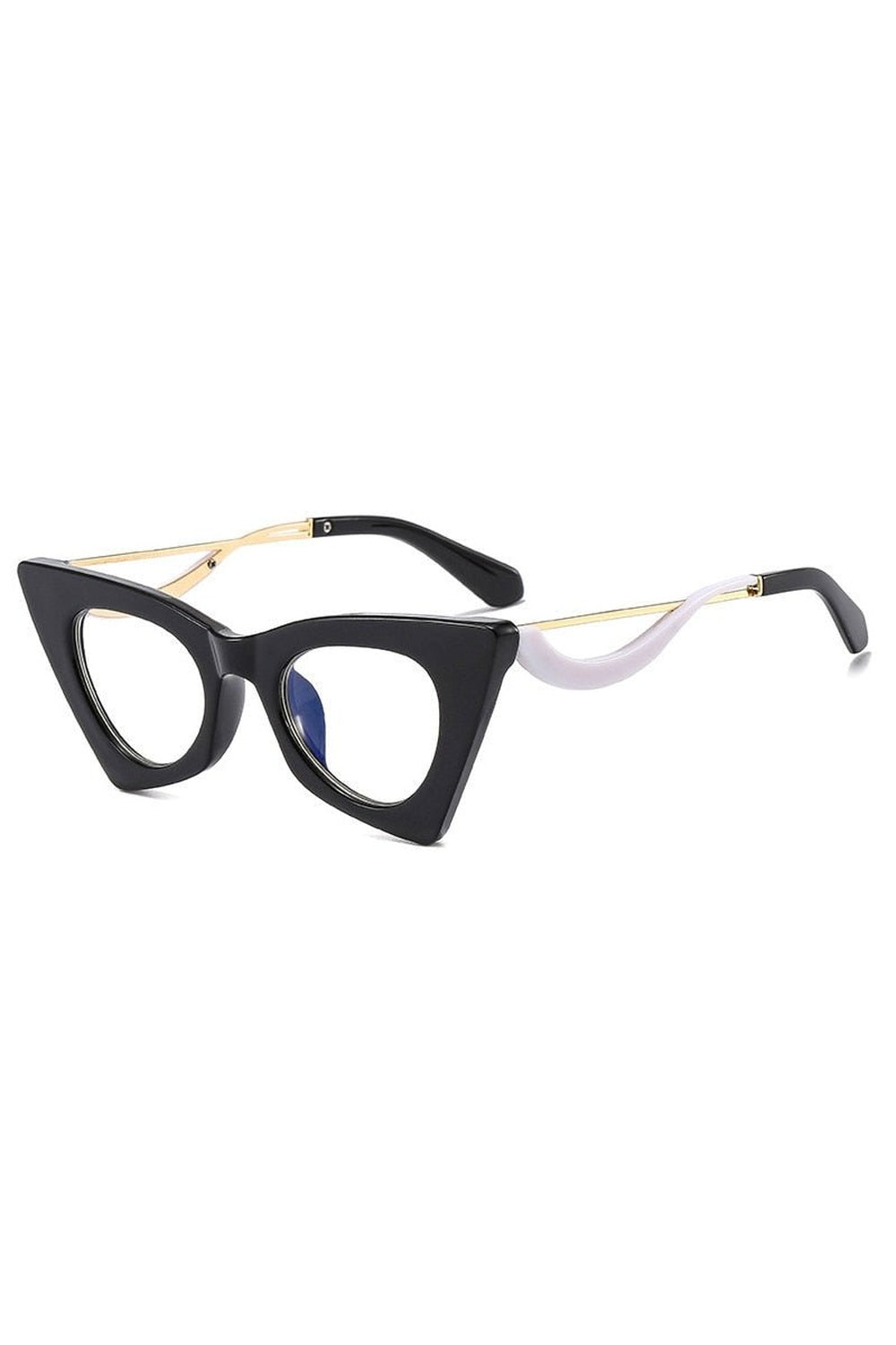 Y2k Retro Cat Eye Clear Lens Glasses