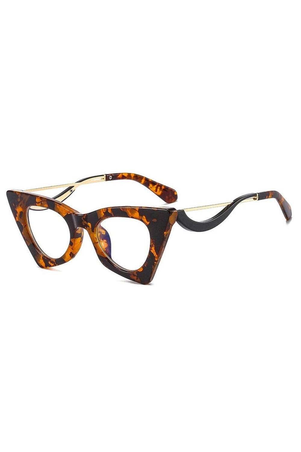 Y2k Retro Cat Eye Clear Lens Glasses
