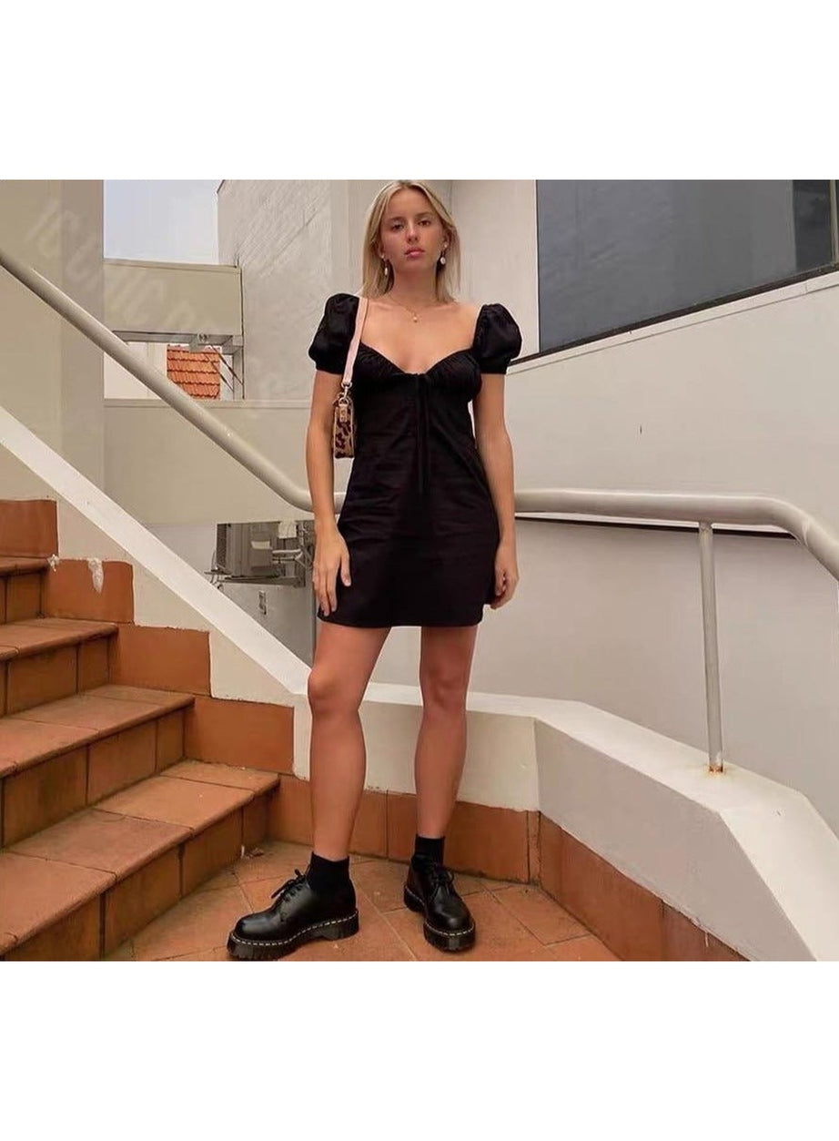 Y2k Retro Elegant Simple Mini Dress