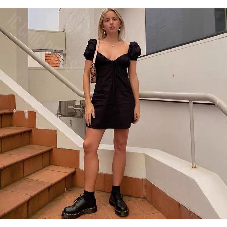 Y2k Retro Elegant Simple Mini Dress