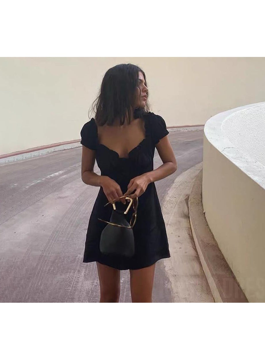 Y2k Retro Elegant Simple Mini Dress