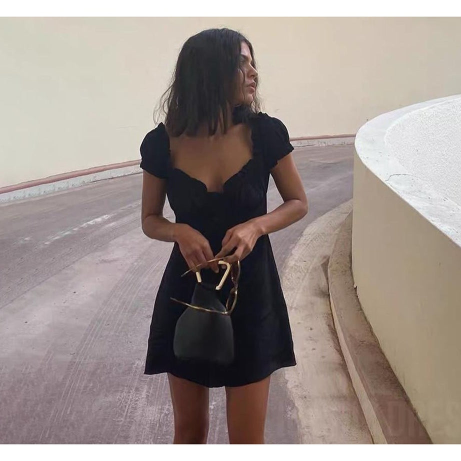 Y2k Retro Elegant Simple Mini Dress