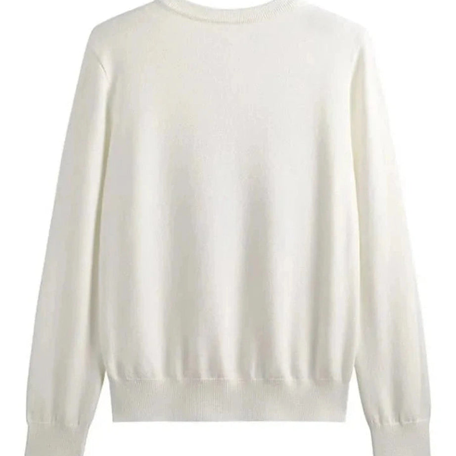 Y2k Retro Embroidery Knit Pullover