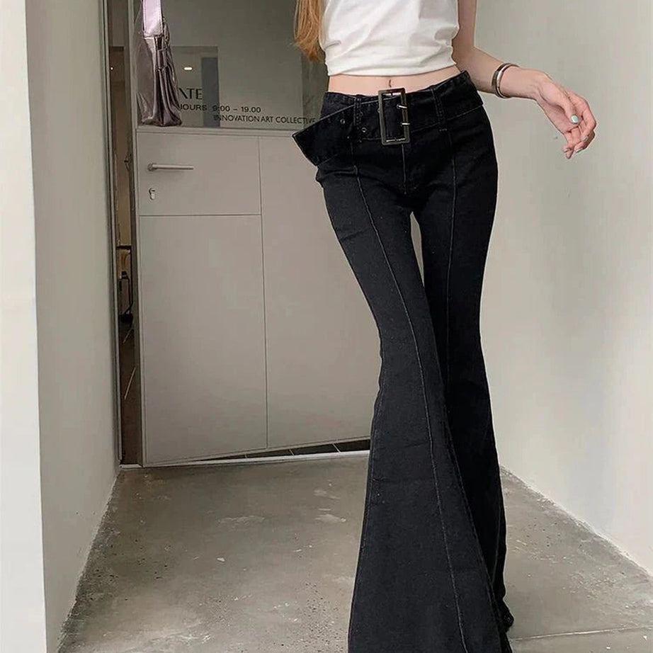Y2k Retro Flare Bandage Jeans