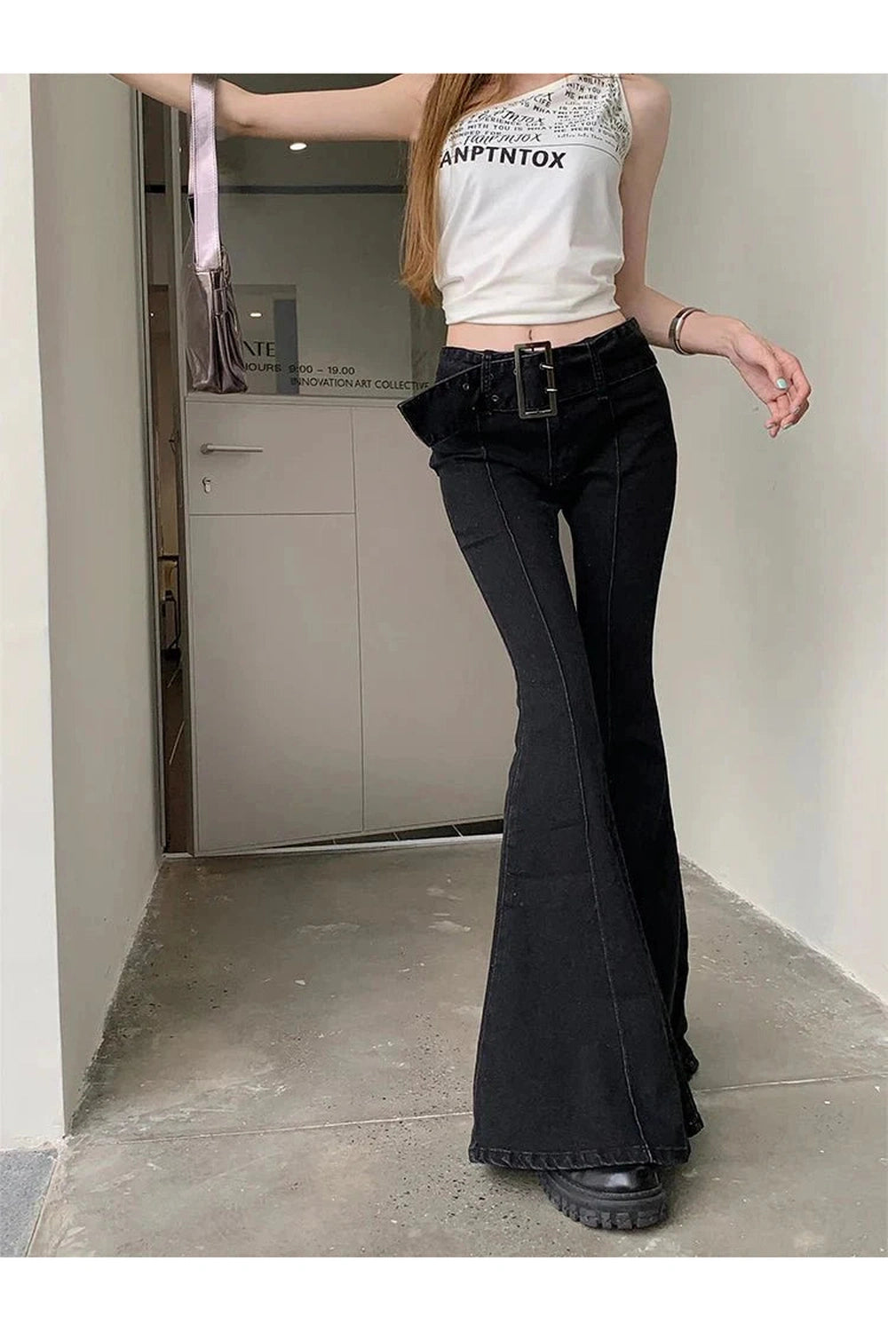 Y2k Retro Flare Bandage Jeans