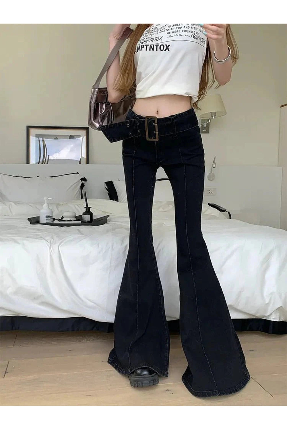 Y2k Retro Flare Bandage Jeans