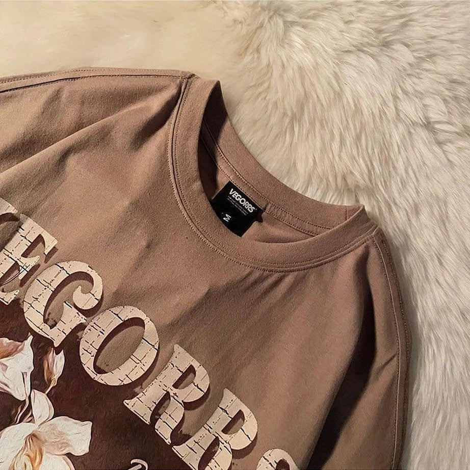Y2k Retro Floral Graphic T-shirt