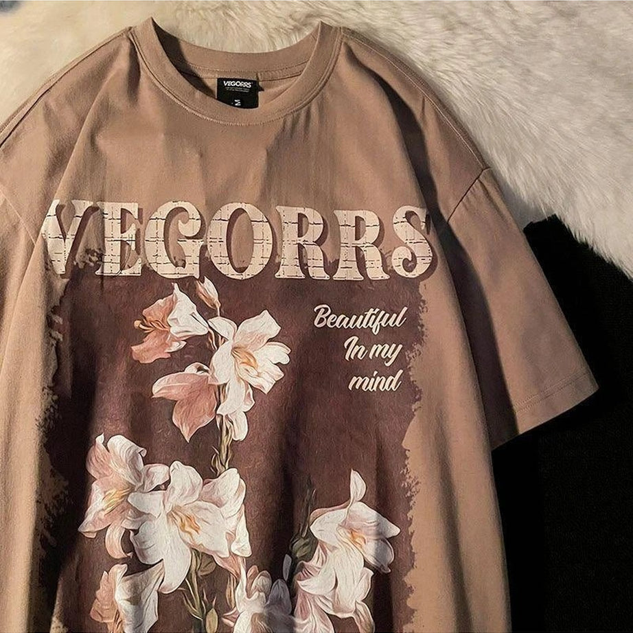Y2k Retro Floral Graphic T-shirt
