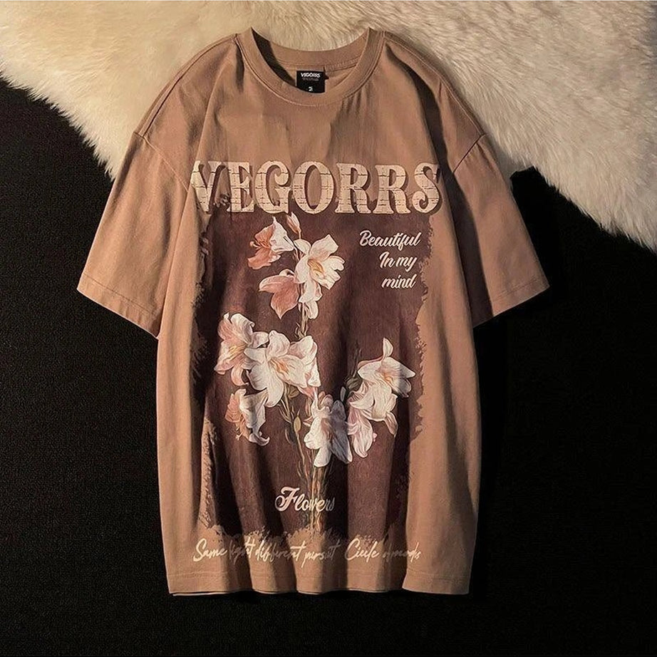 Y2k Retro Floral Graphic T-shirt