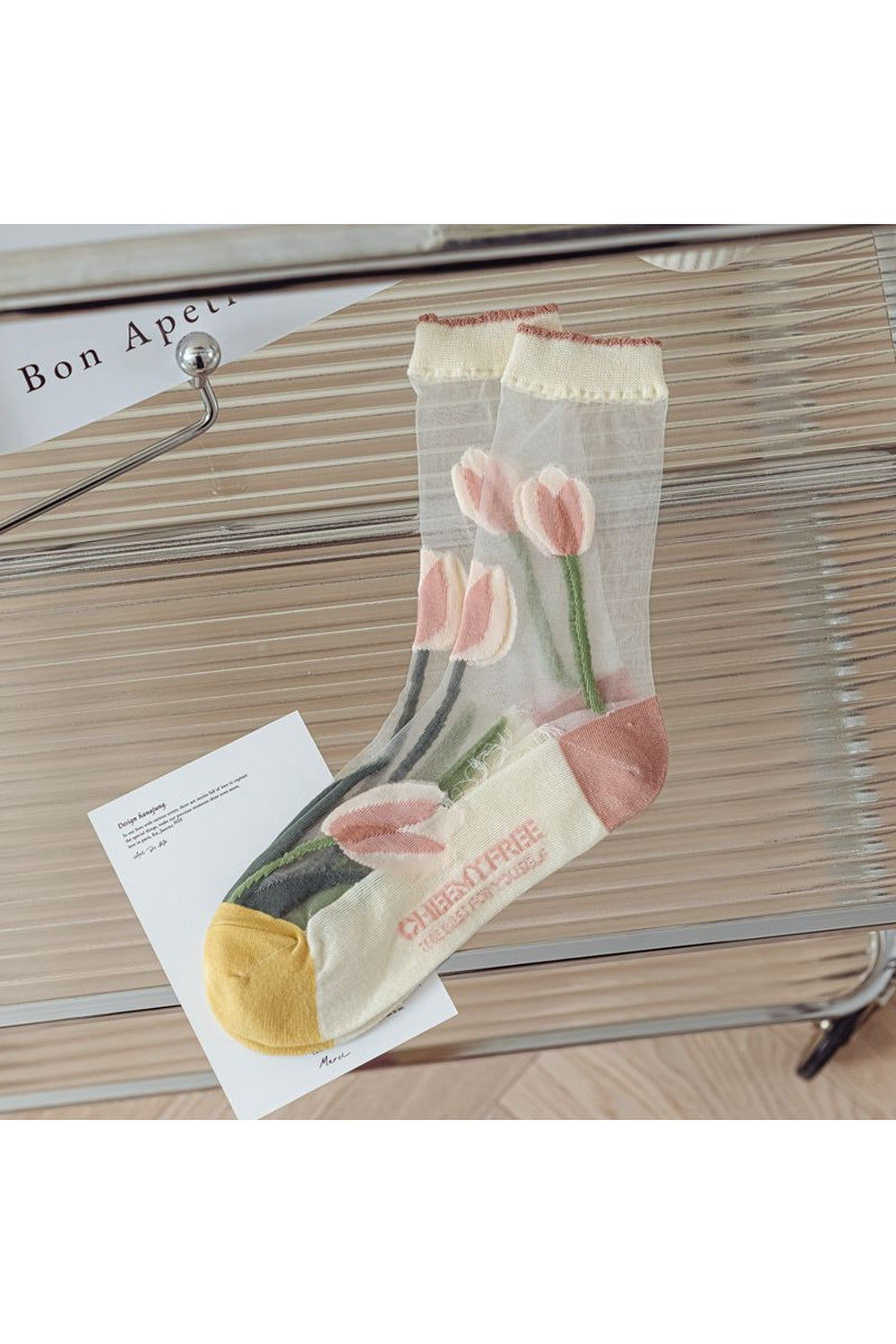 Y2k Retro Flower Transparent Socks
