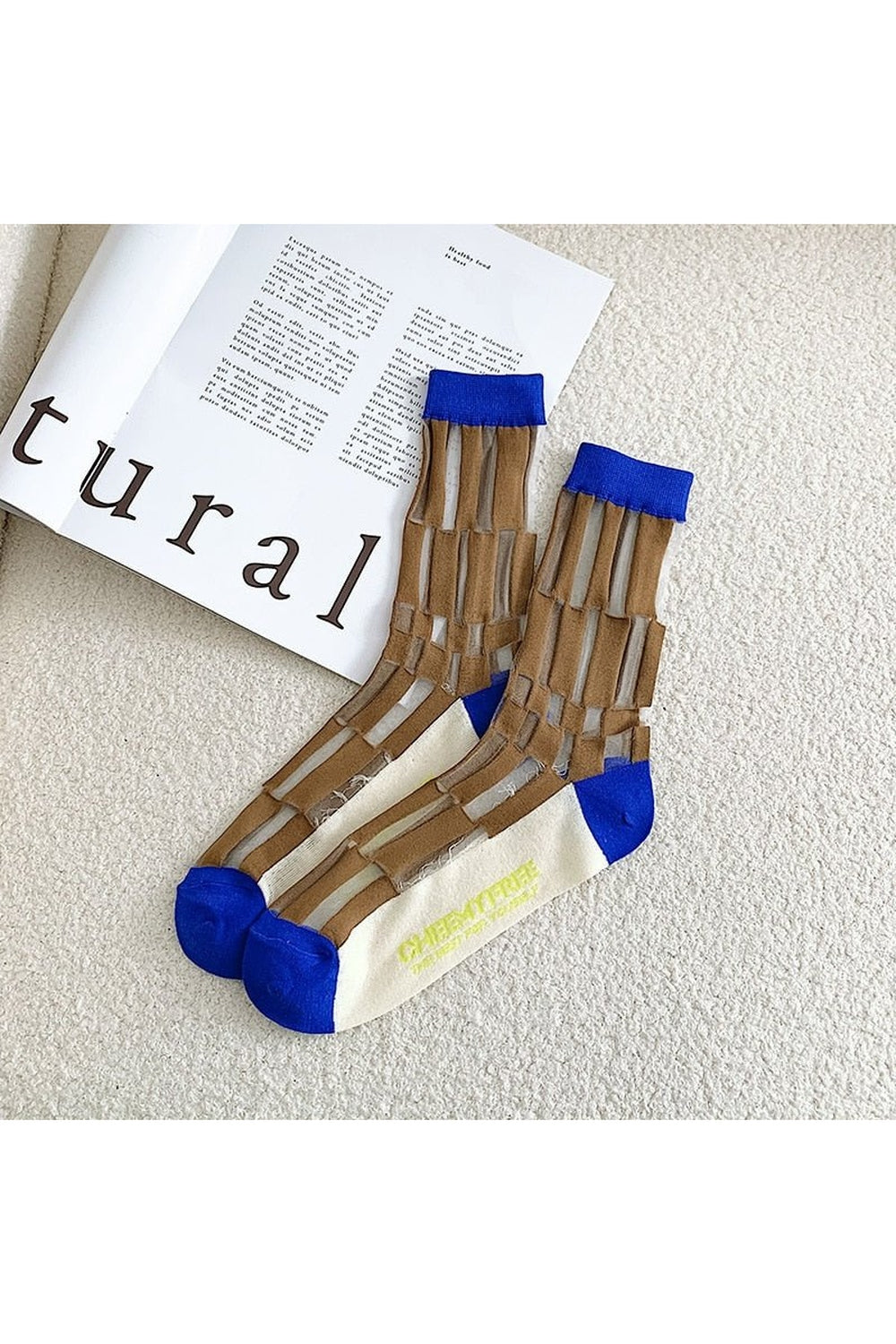 Y2k Retro Flower Transparent Socks