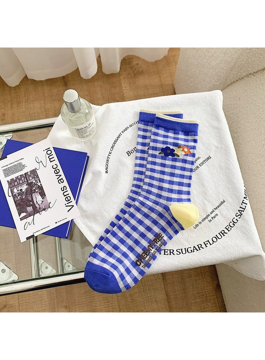 Y2k Retro Flower Transparent Socks