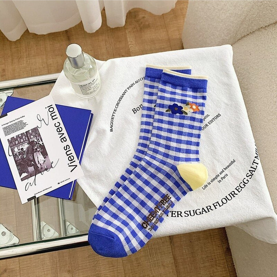 Y2k Retro Flower Transparent Socks