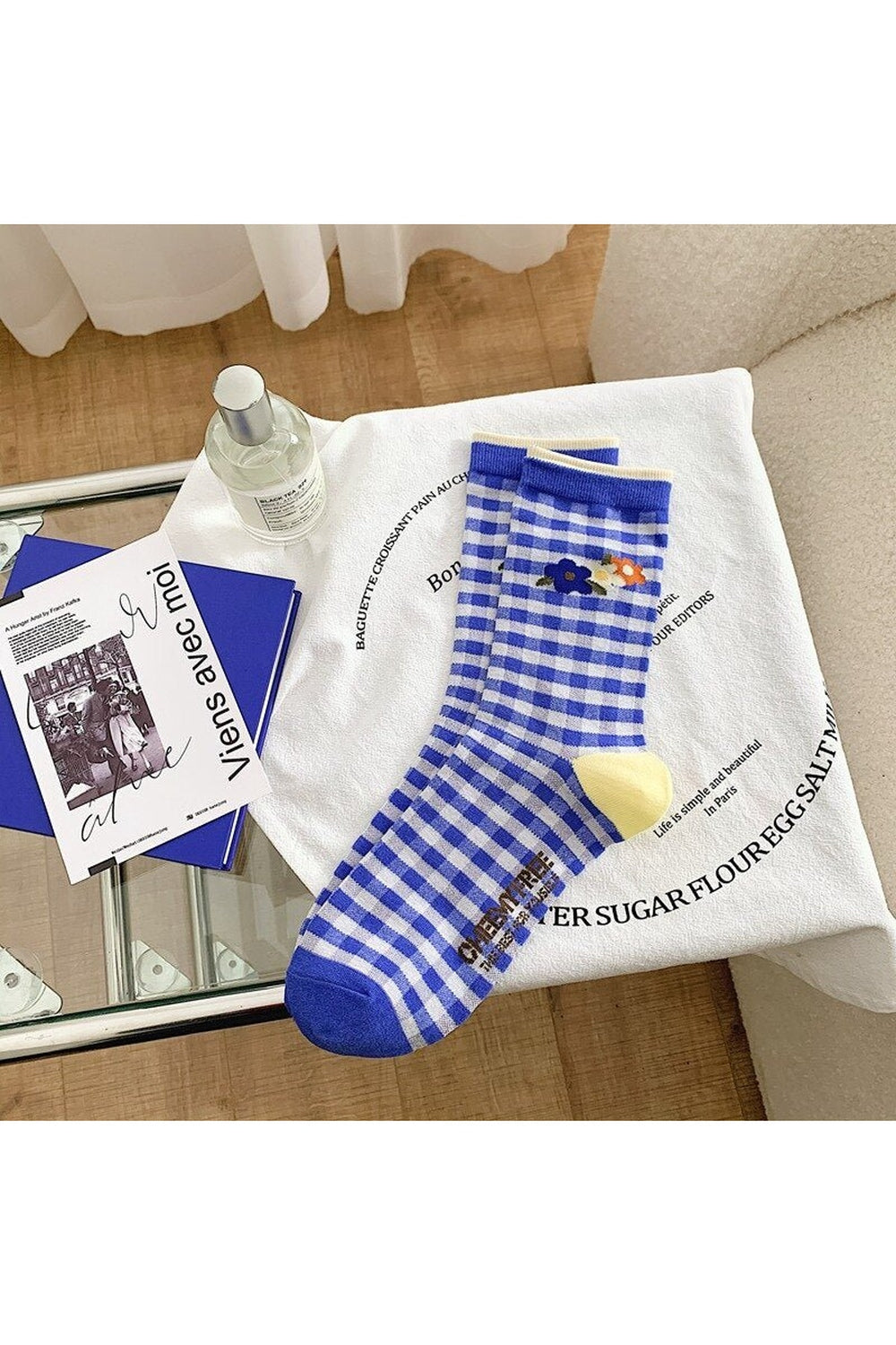 Y2k Retro Flower Transparent Socks