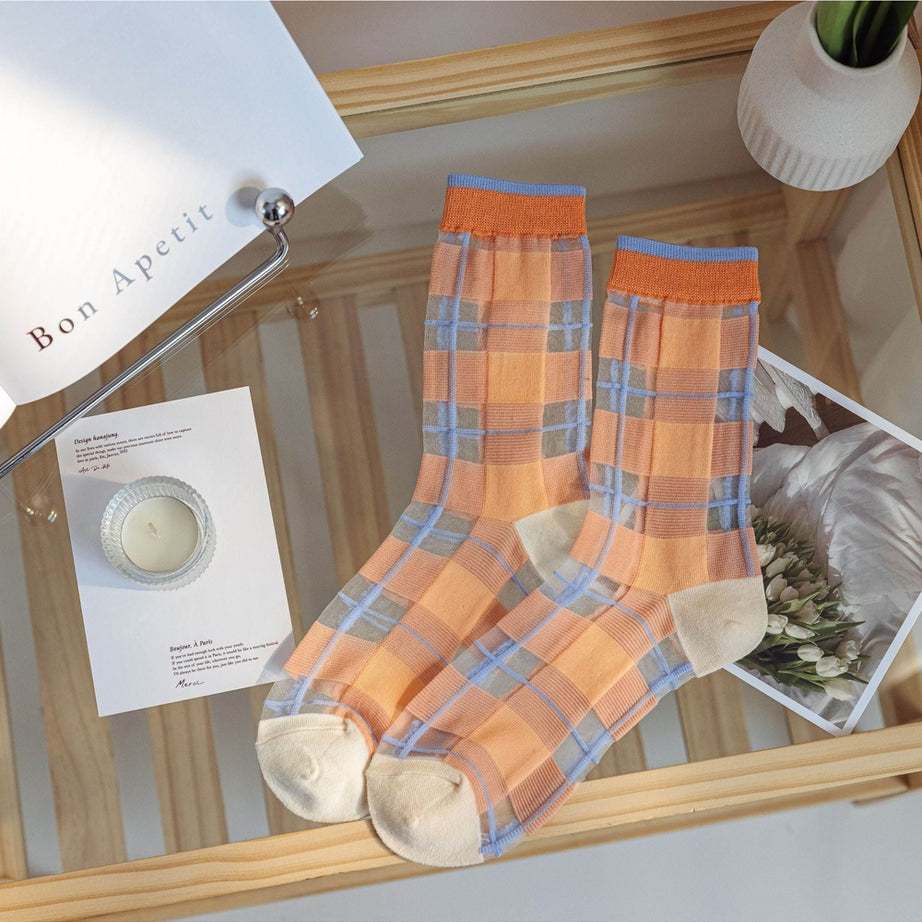 Y2k Retro Flower Transparent Socks