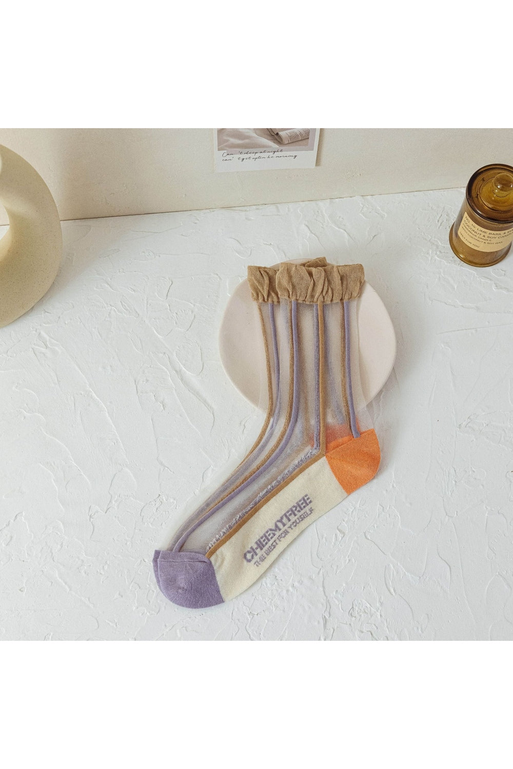 Y2k Retro Flower Transparent Socks