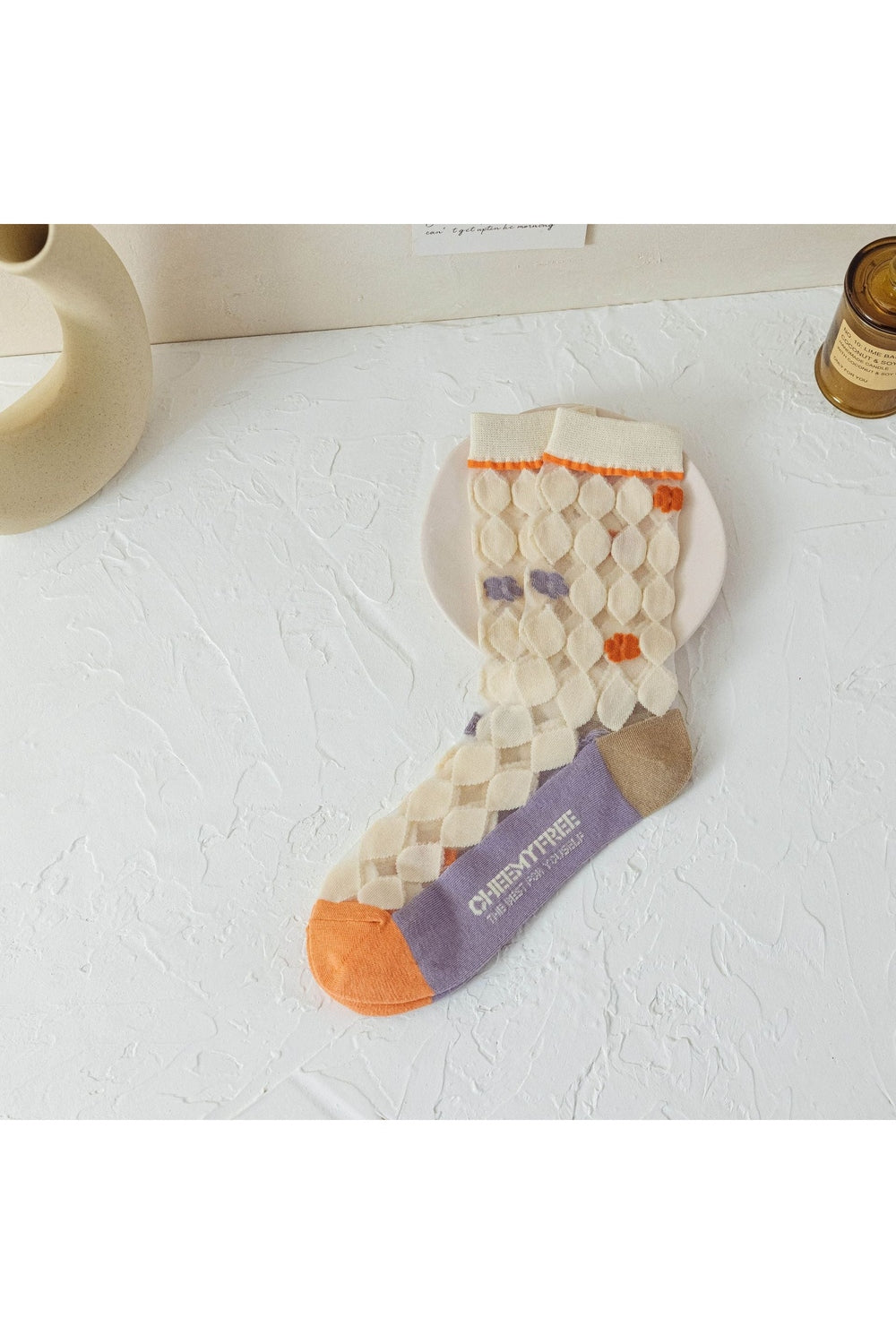 Y2k Retro Flower Transparent Socks