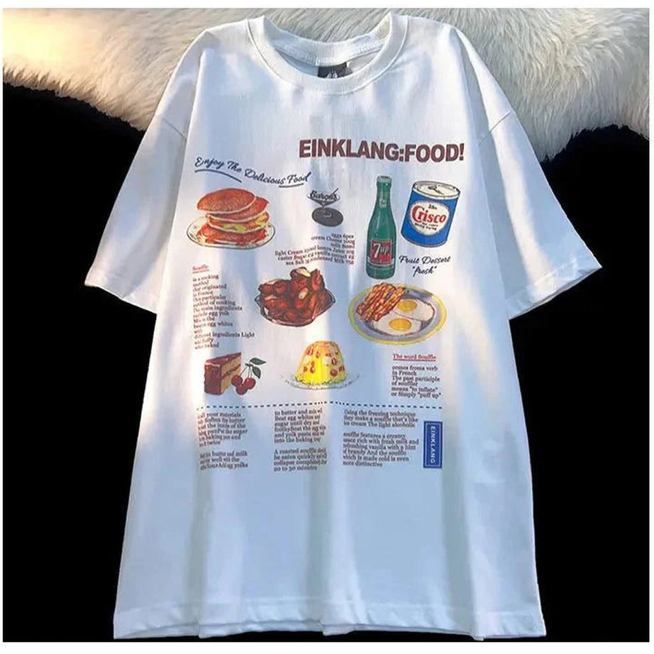 Y2k Retro Food Anime T-Shirt