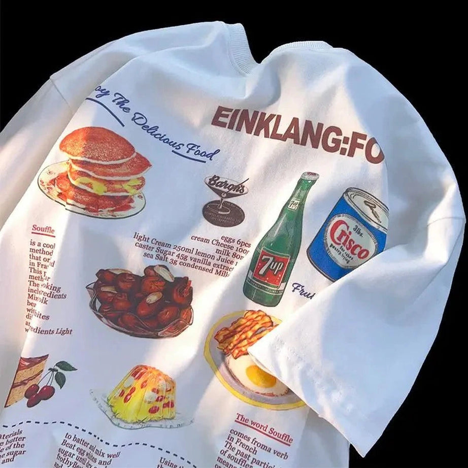 Y2k Retro Food Anime T-Shirt
