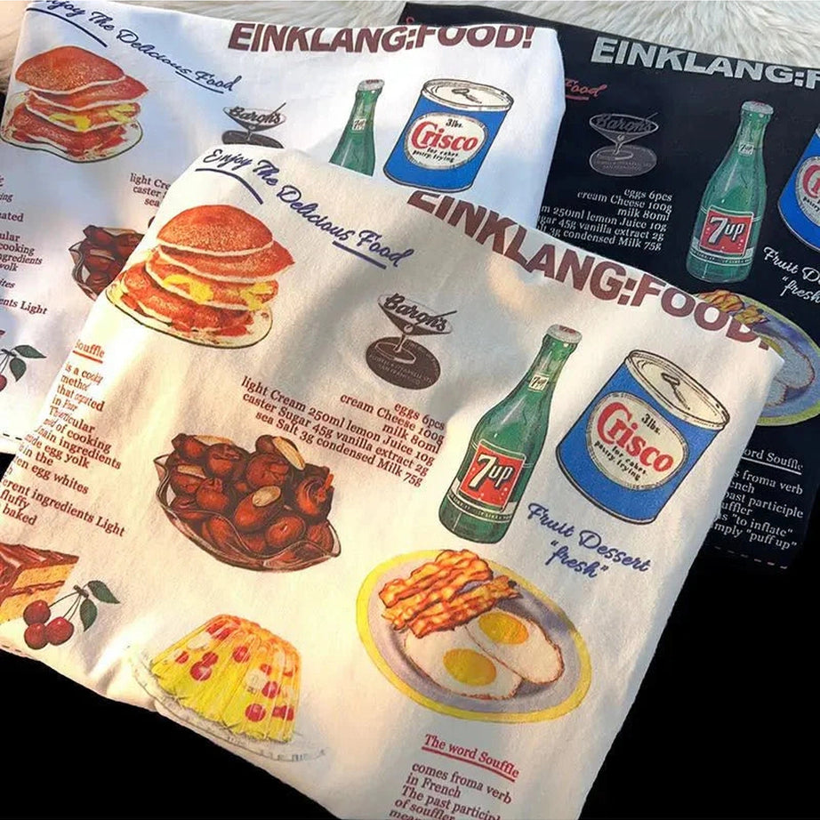 Y2k Retro Food Anime T-Shirt