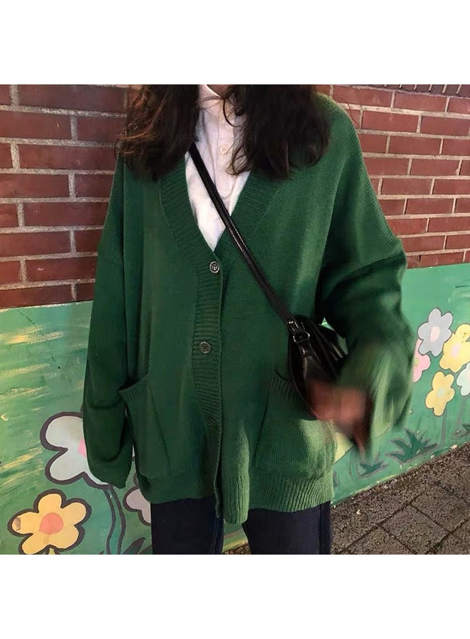 Y2k Retro Grey Casual Sweater