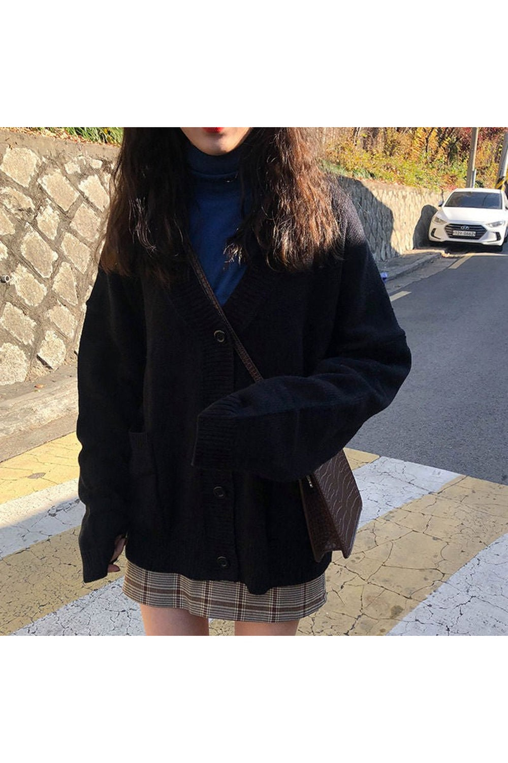 Y2k Retro Grey Casual Sweater