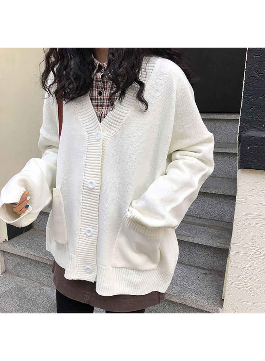 Y2k Retro Grey Casual Sweater