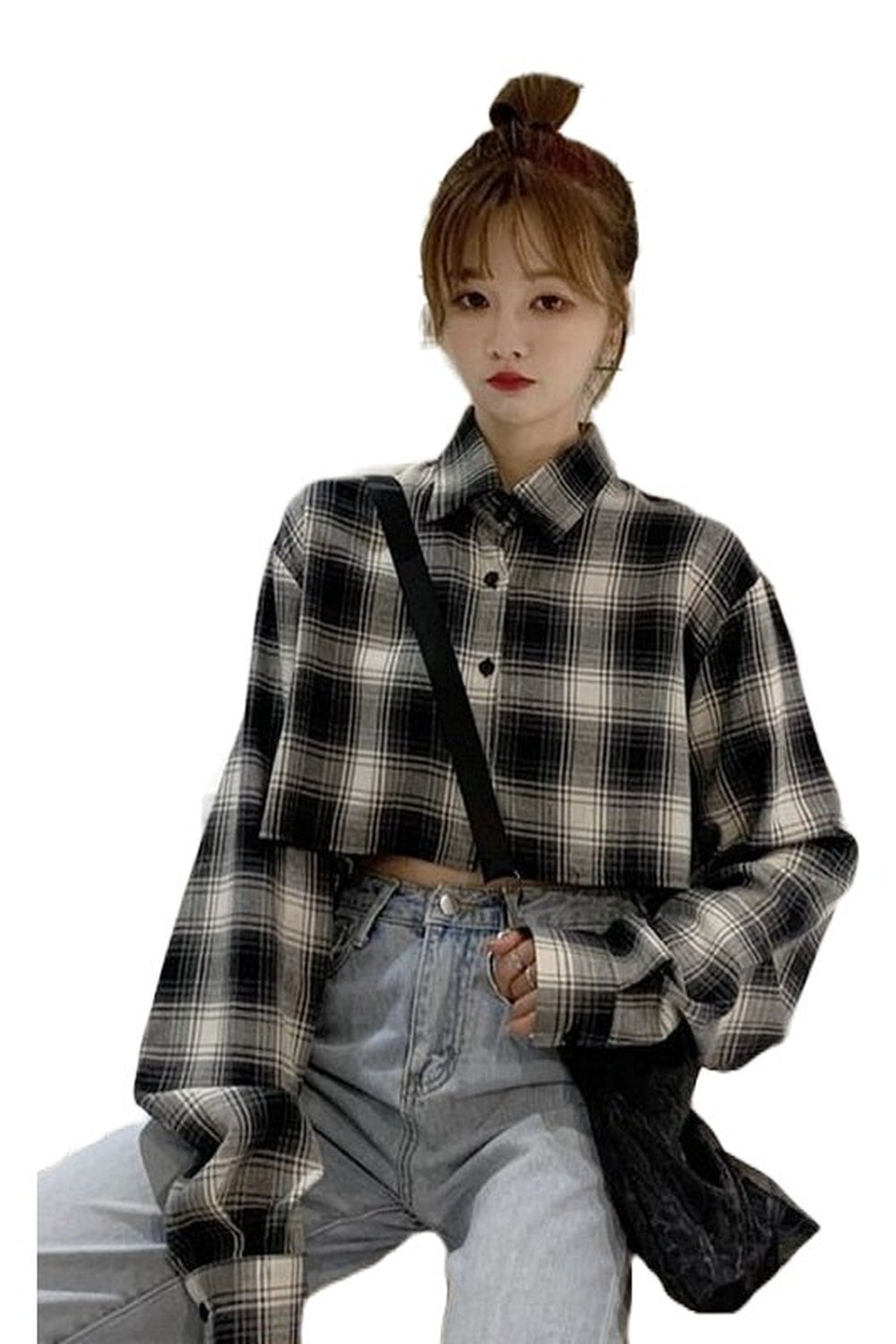 Y2k Retro Grunge Plaid Shirt