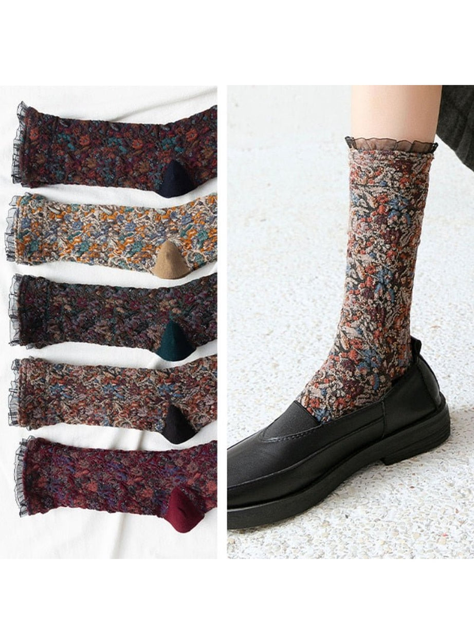Y2k Retro Lacework Ruffle Socks