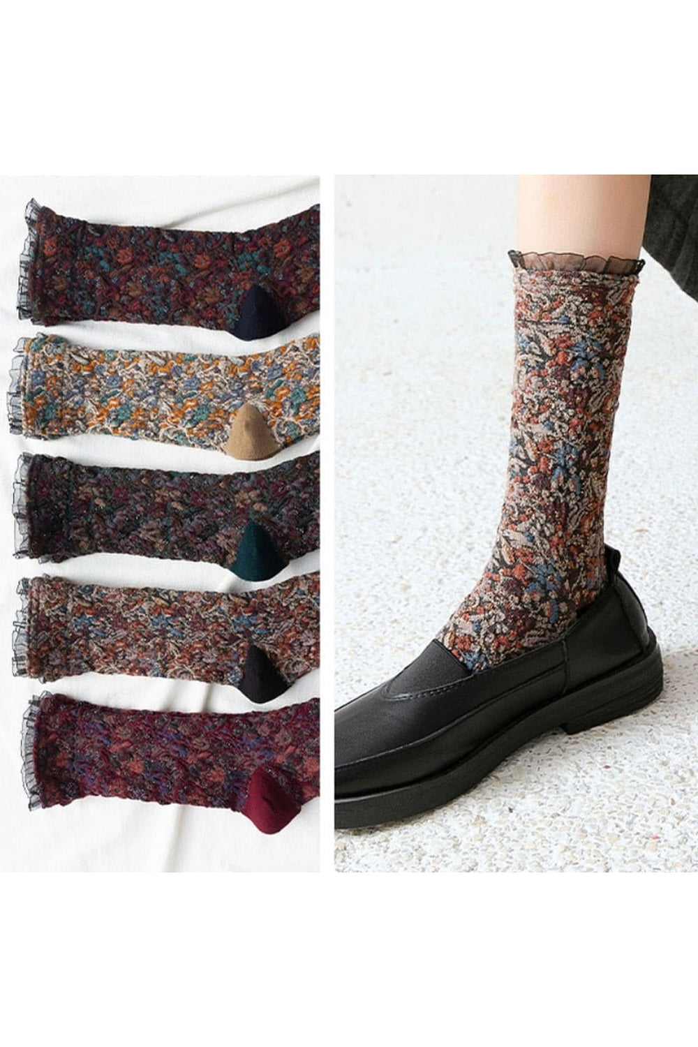 Y2k Retro Lacework Ruffle Socks