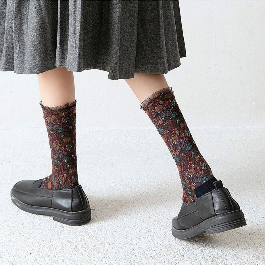 Y2k Retro Lacework Ruffle Socks