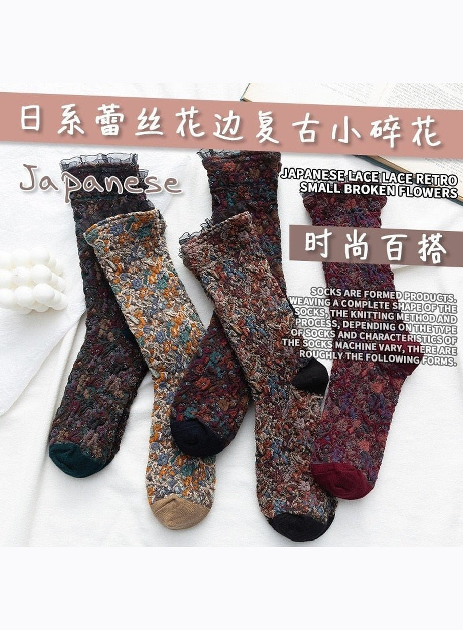 Y2k Retro Lacework Ruffle Socks