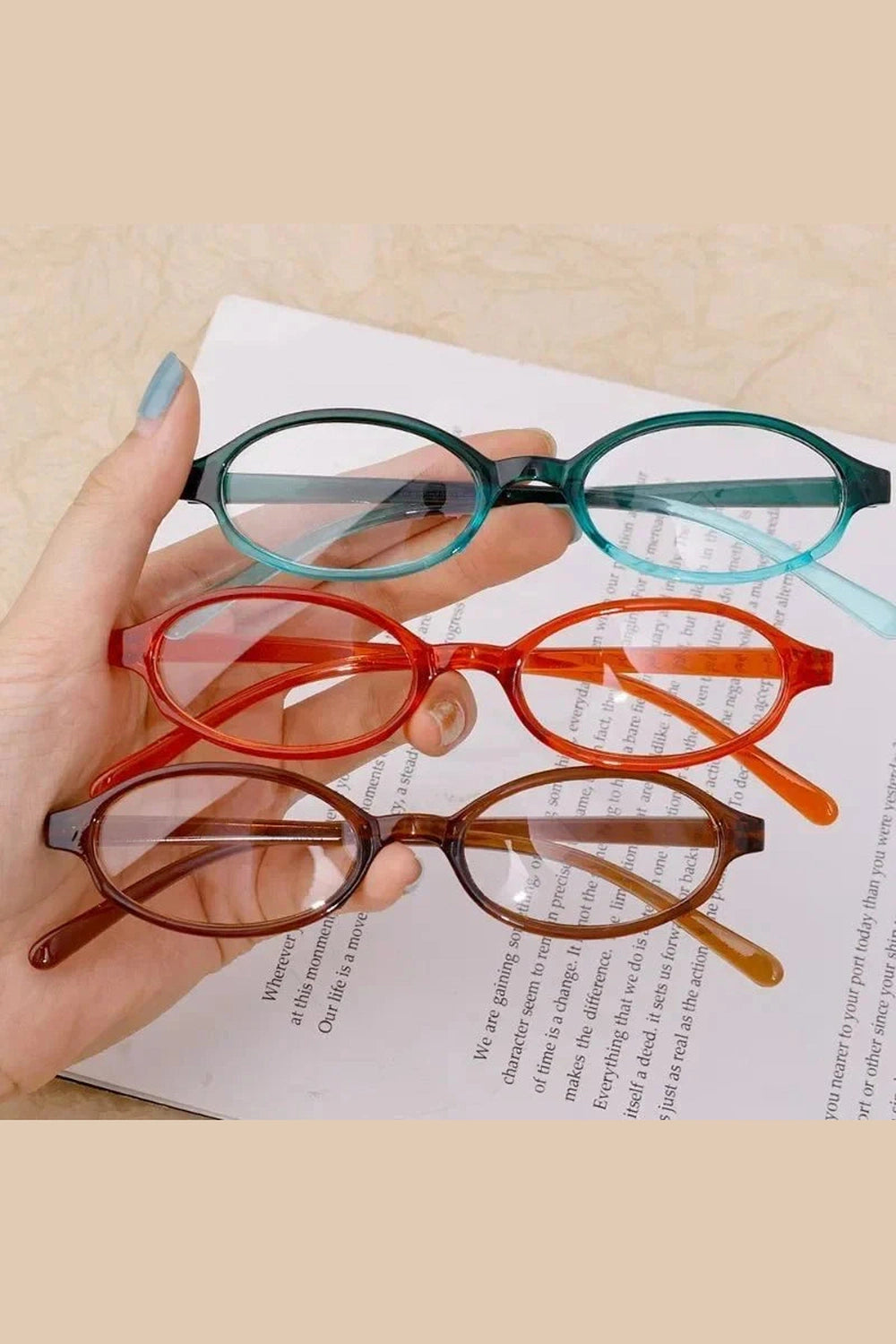 Y2k Retro Oval Blue Light Glasses