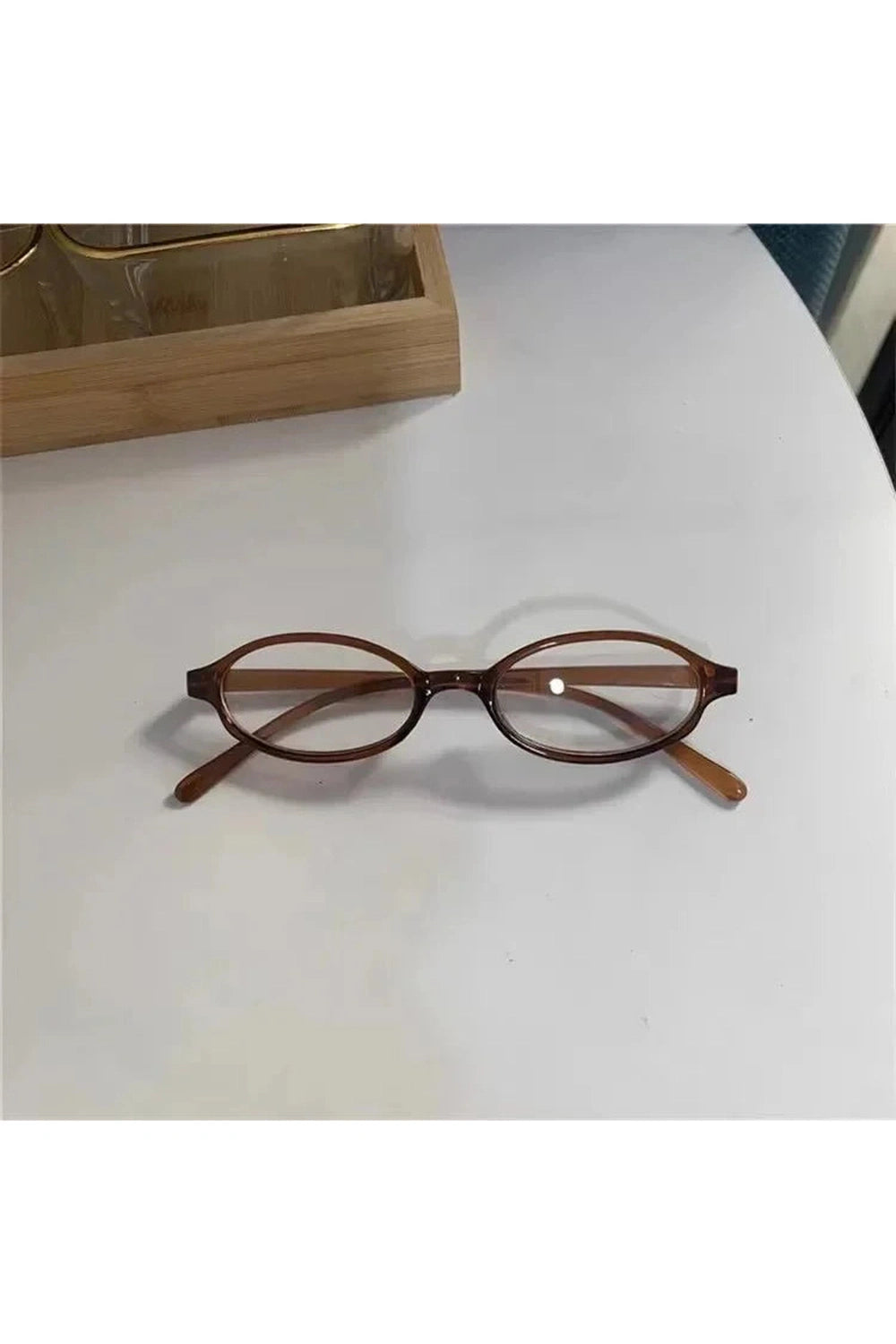 Y2k Retro Oval Blue Light Glasses