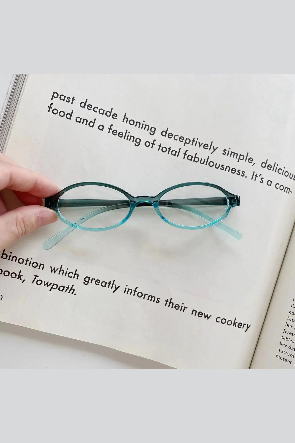 Y2k Retro Oval Blue Light Glasses