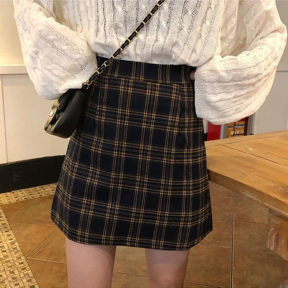 Y2k Retro Plaid Summer Skirt