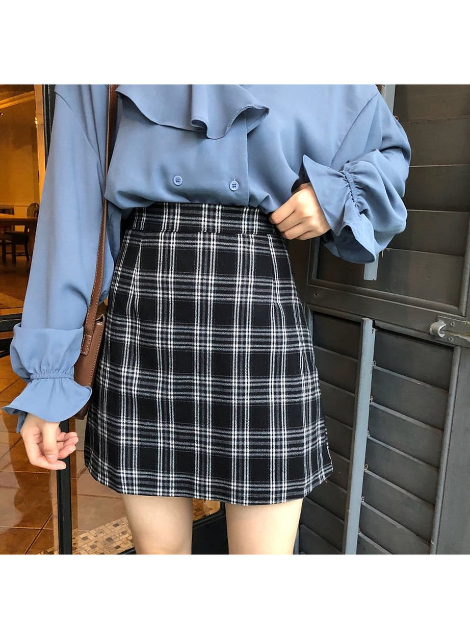 Y2k Retro Plaid Summer Skirt