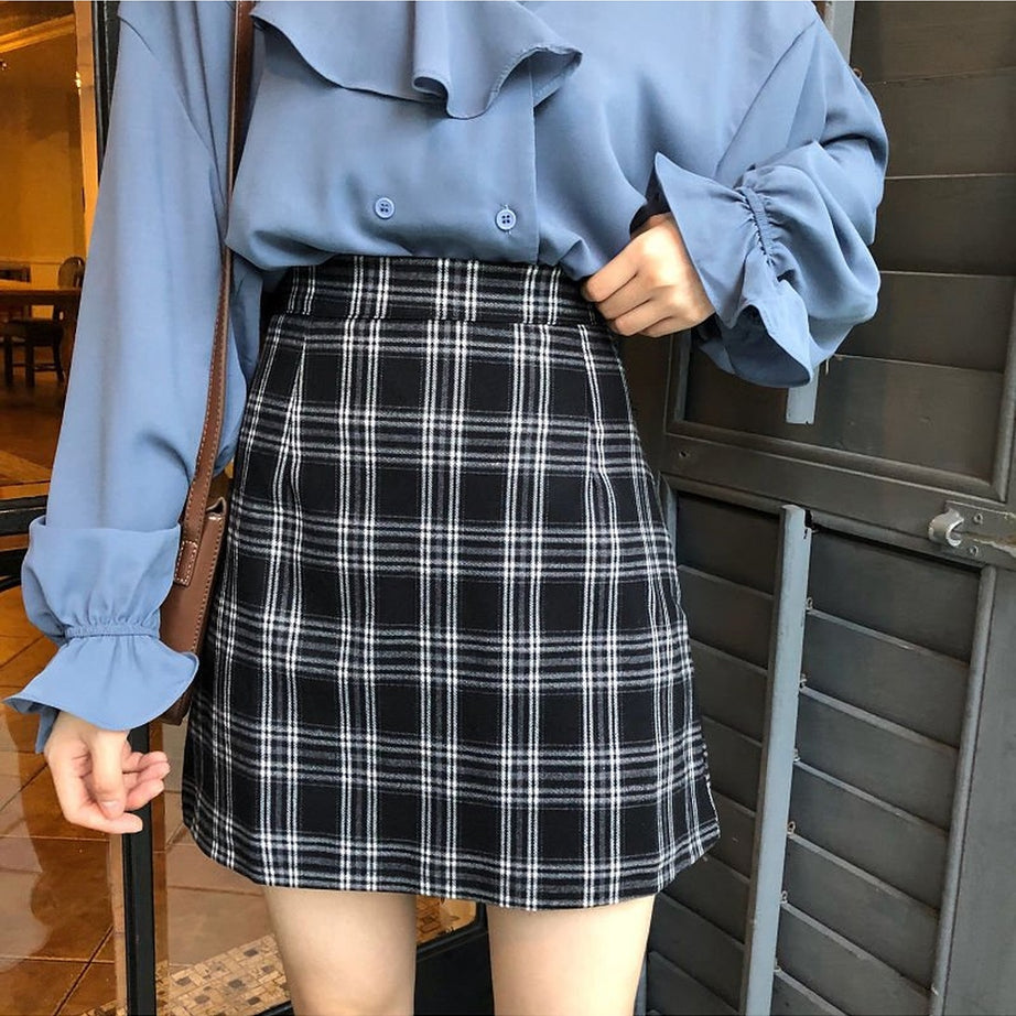 Y2k Retro Plaid Summer Skirt