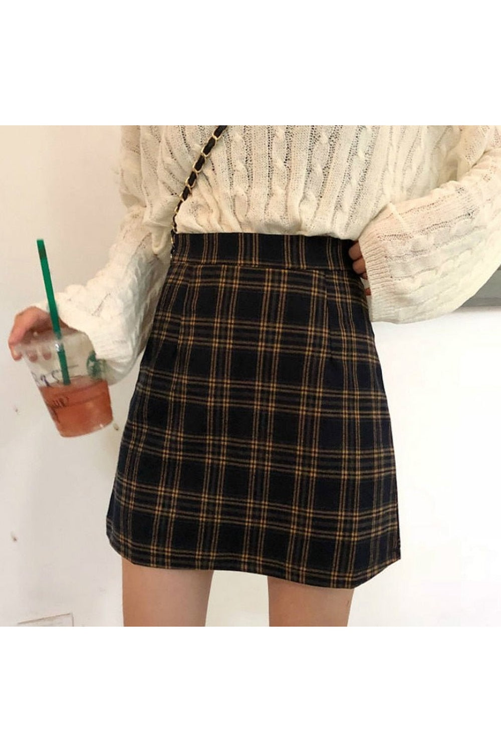 Y2k Retro Plaid Summer Skirt
