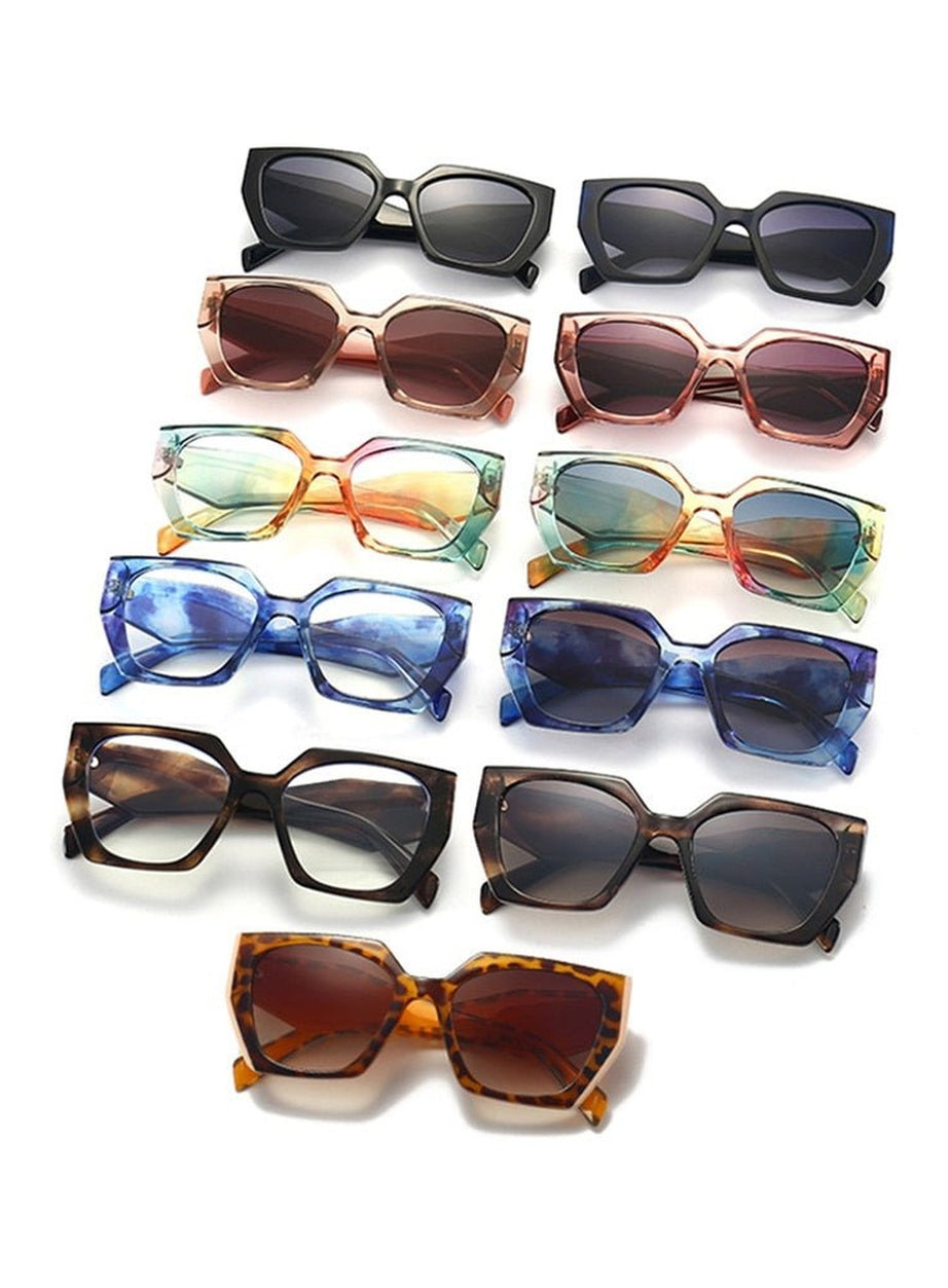 Y2k Retro Polygon Cat Eye Sunglasses