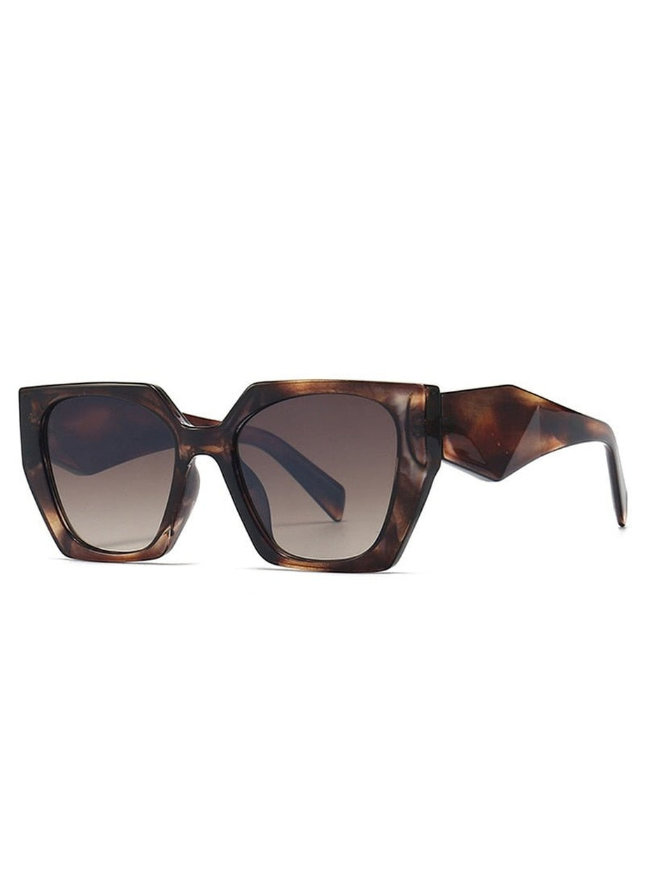 Y2k Retro Polygon Cat Eye Sunglasses
