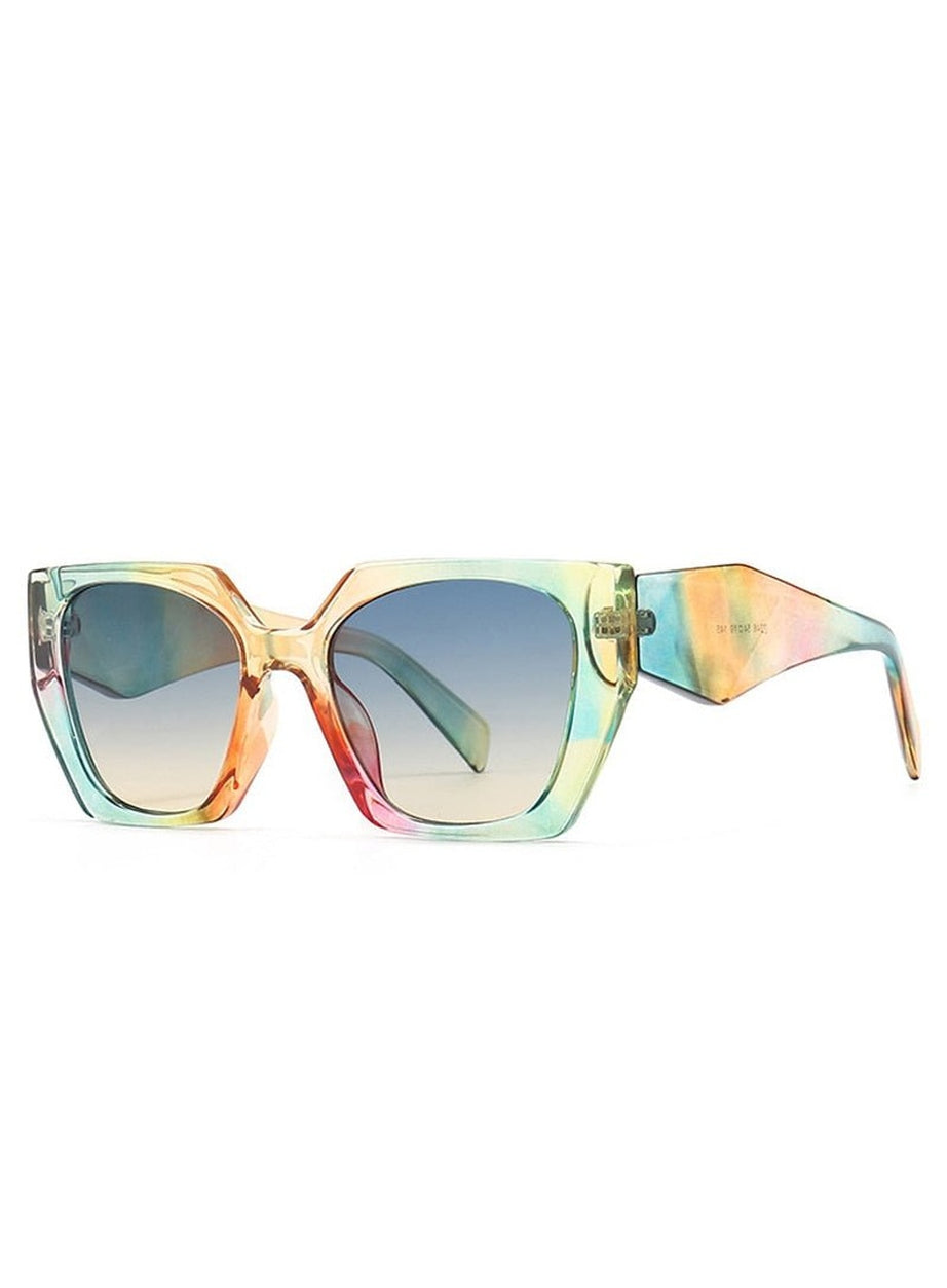 Y2k Retro Polygon Cat Eye Sunglasses