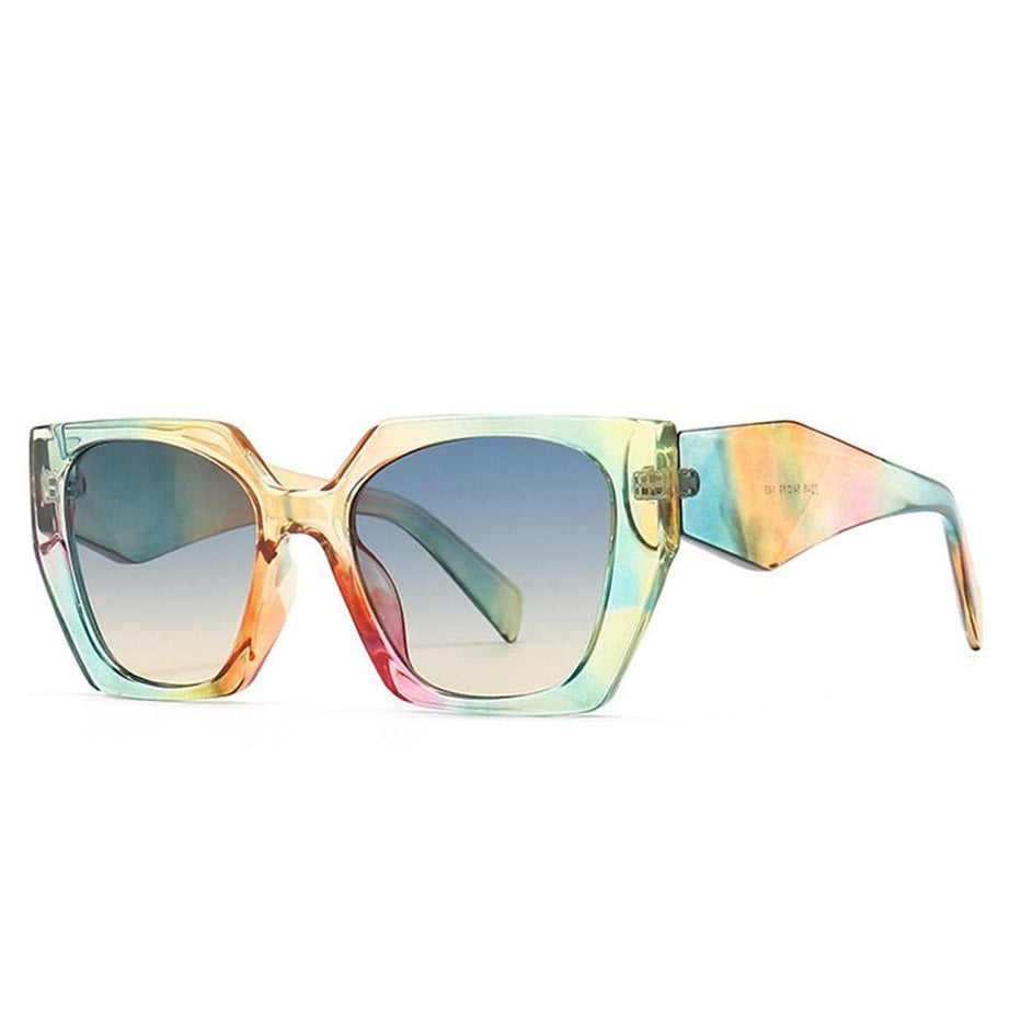Y2k Retro Polygon Cat Eye Sunglasses