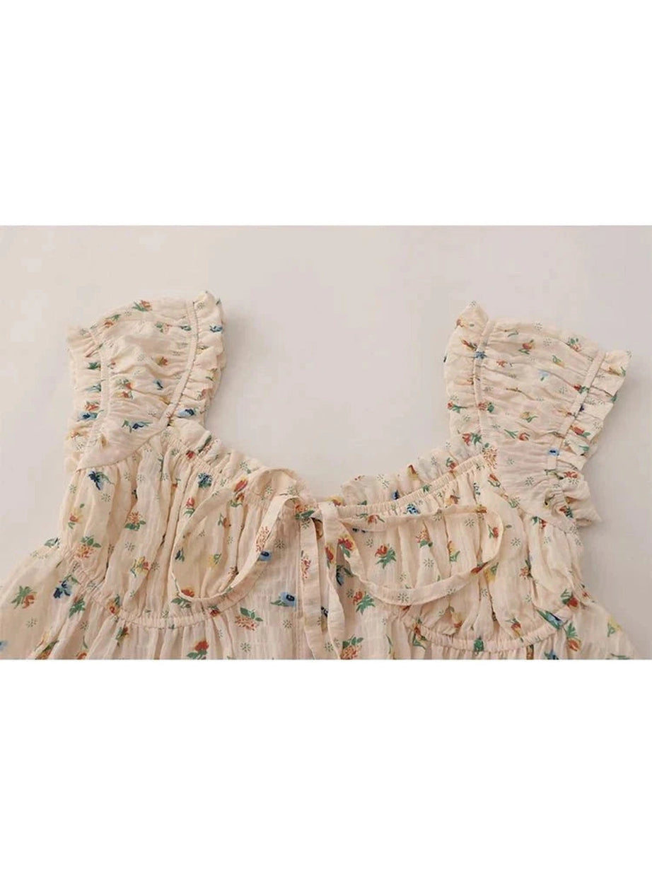 Y2k Retro Print Chiffon Blouse