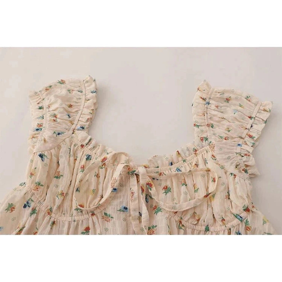 Y2k Retro Print Chiffon Blouse