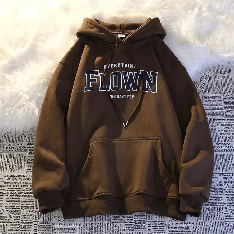 Y2k Retro Print Hoodie Pullover