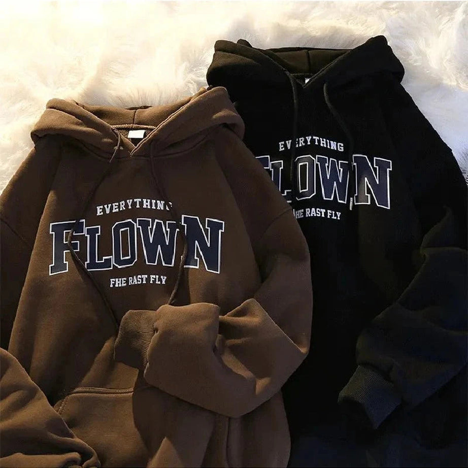 Y2k Retro Print Hoodie Pullover