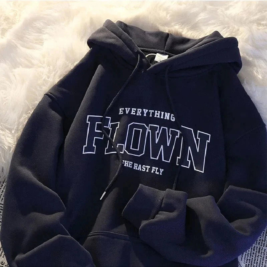 Y2k Retro Print Hoodie Pullover